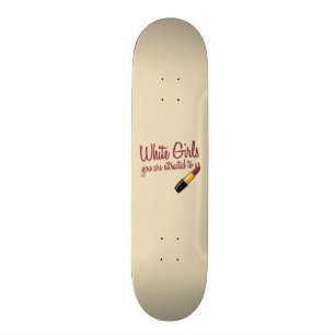Weiße Mädchen Skateboard