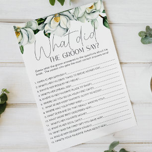 Weiße Magnolia florale Bridal würde die Gräuel sag Flyer