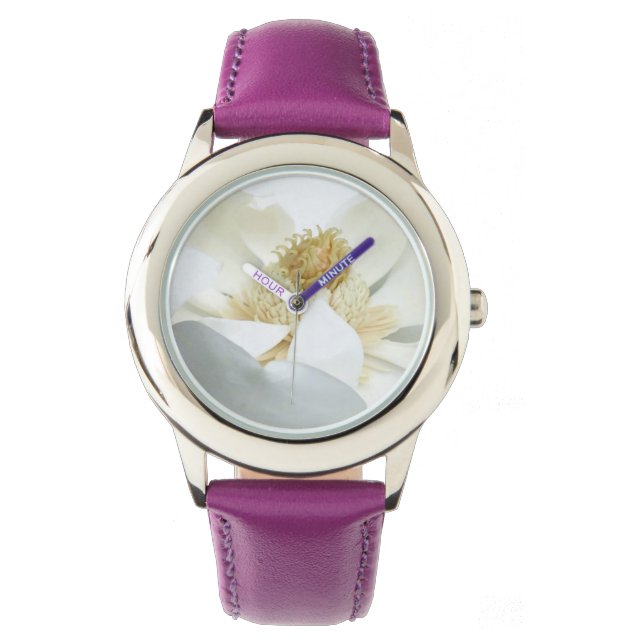 Weiße Magnolie                                     Armbanduhr (Vorderseite)