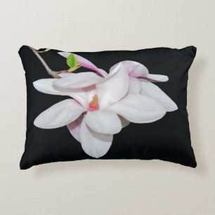 Weiße Magnolie Dekokissen