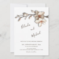 Weiße Magnolie Faux-Relief-Blumenhochzeit