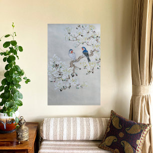 Weiße Magnolie Poster