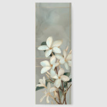Weiße Magnolien-Blumen-Gold-Linien-Marmor