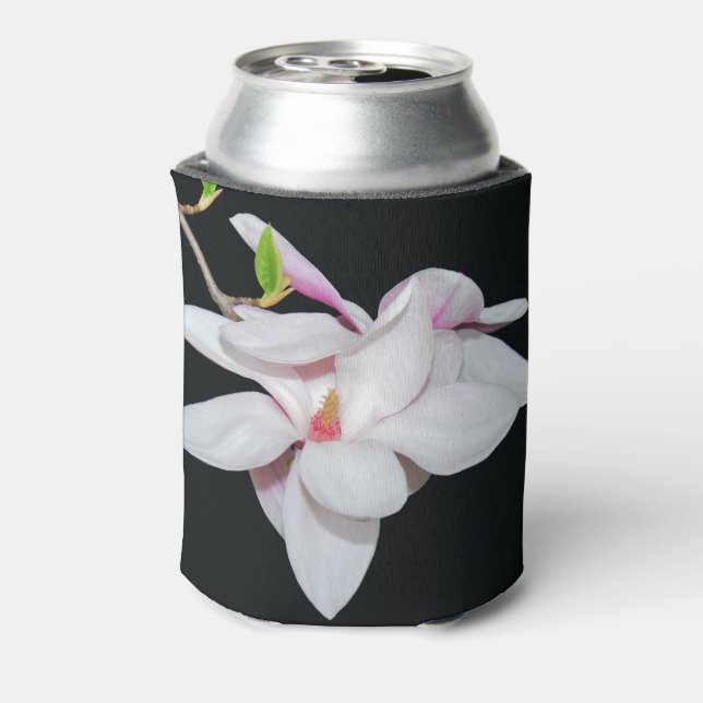 Weiße Magnolien Dosenkühler (Kanne Rückseite)