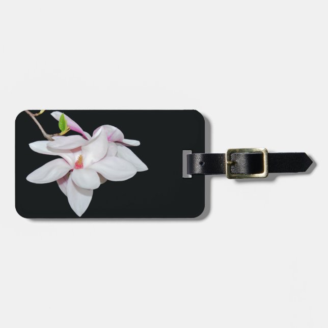 Weiße Magnolien Gepäckanhänger (Vorderseite horizontal)