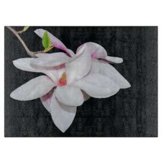 Weiße Magnolien Schneidebrett
