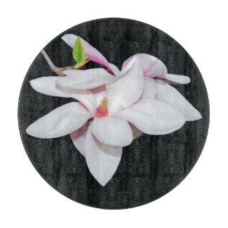 Weiße Magnolien Schneidebrett