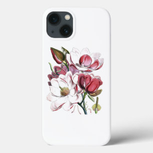 Weiße Magnolienblüten Vintage alte Illustration Case-Mate iPhone Hülle