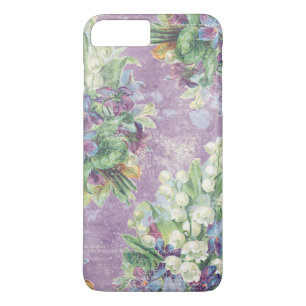 Weiße Maiglöckchen auf violettem Hintergrund Case-Mate iPhone Hülle