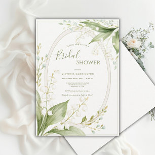 Weiße Maiglöckchen Whimsical Hochzeit Einladung