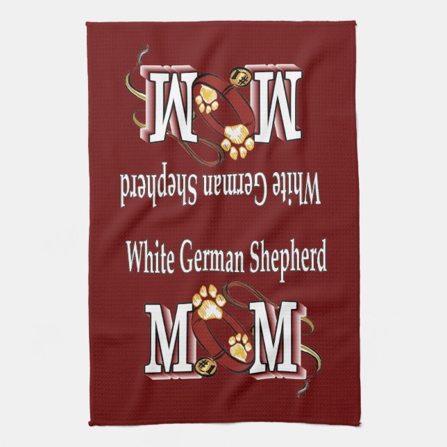 Weiße Mama Geschirrtuch (Vertikal)