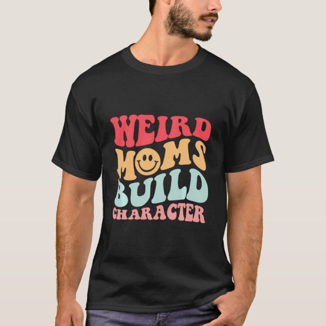 Weiße Mamas erstellen Charakter Retro Ästhetik Fun T-Shirt (Vorderseite)