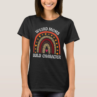 Weiße Mamas erstellen Leopard-Regenbogenmütter T-Shirt