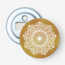 Weiße Mandala auf goldenem Hintergrund