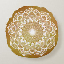 Weiße Mandala auf goldenem Hintergrund