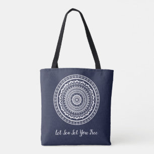 Weiße Mandala Lass dich vom Meer befreien