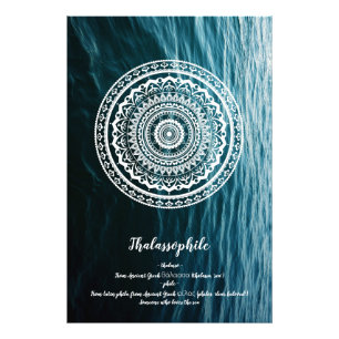 Weiße Mandala Lass dich vom Meer befreien Fotodruck