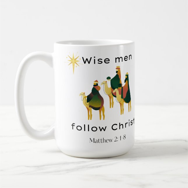 Weiße Männer folgen Christus Kaffeetasse (Links)