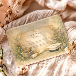Weiße-Mantel-Apotheke-Abschlussfeier RSVP Karte