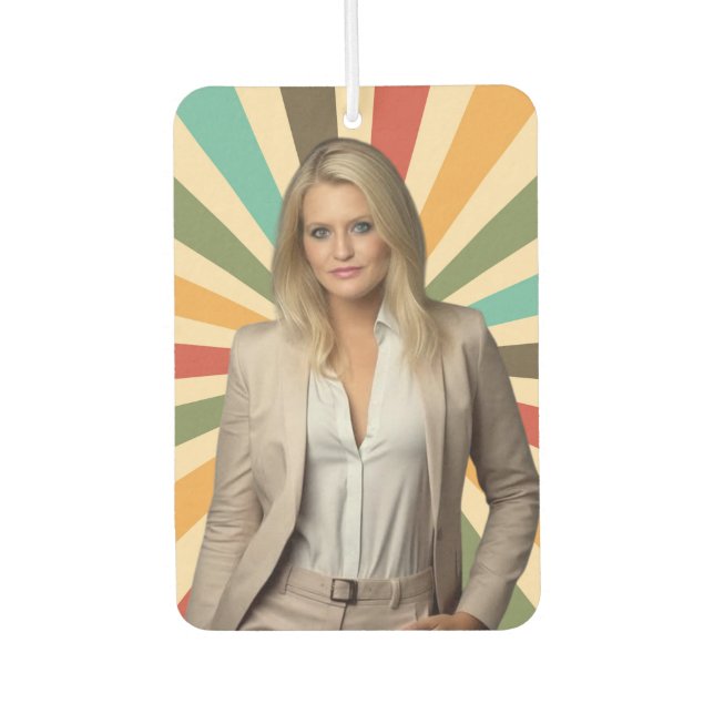 Weiße Marke Autolufterfrischer (Vorderseite)