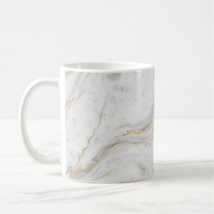 Weiße Marmor-Eleganz-Tasse Kaffeetasse