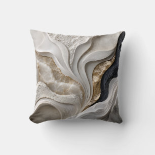 Weiße Marmor-Gold-Abstraktion   Luxuskissen Kissen
