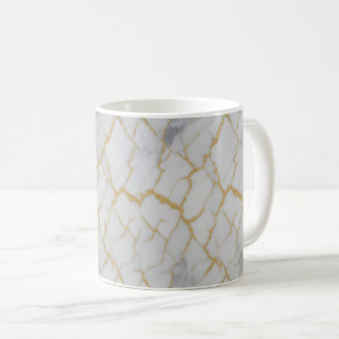 Weiße Marmor & Goldadern   Luxus-Tasse Kaffeetasse