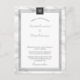 Weiße Marmor in einer Einladung UAWG l Website Postkarte