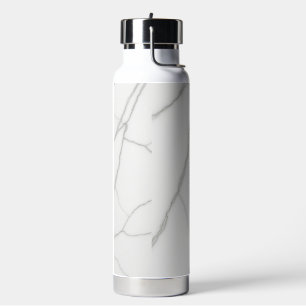 Weiße Marmor-Profilkarte Trinkflasche