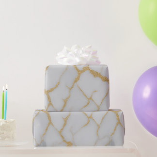 Weiße Marmor- und Goldadern | Luxus-Geschenkpapier Geschenkpapier