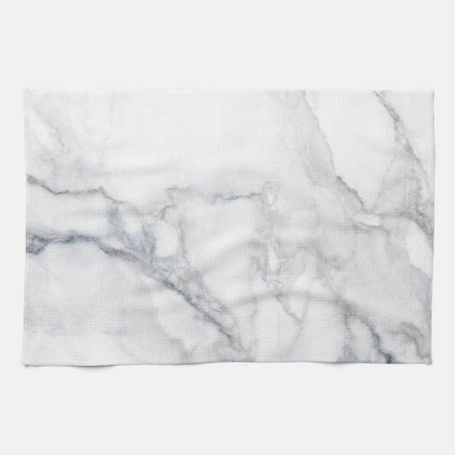Weiße Marmorstruktur Geschirrtuch (Horizontal)