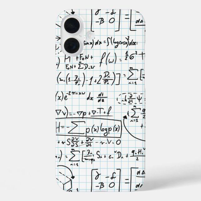 Weiße Mathe-Formeln Wissenschaftshandy Case-Mate iPhone Hülle (Rückseite)