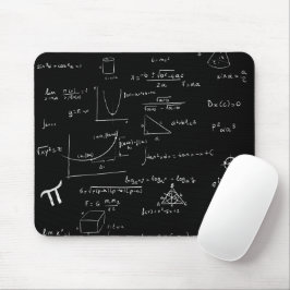 Weiße mathematische Formeln und Gleichungen Dunkel Mousepad