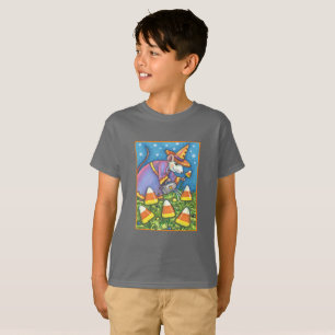 WEISSE MAUS IN CANDY CORN GARDEN, FARBFARBIG UND N T-Shirt