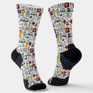 Weiße medizinische FelddruckAthletik Socken