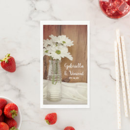 Weiße Milchprodukte in Milchflaschen - Hochzeit vo Serviette