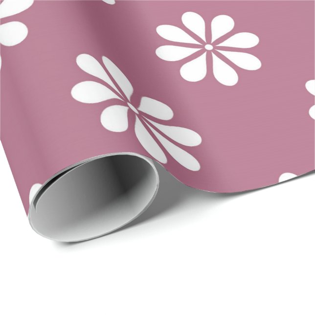 Weiße Milchprodukte mit rosa Hintergrund Geschenkpapier (Rolleneckpunkt)