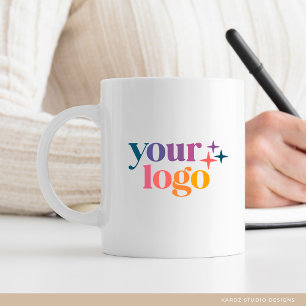Weiße moderne benutzerdefinierte Logos Kaffeetasse