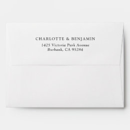 Weiße moderne Hochzeit 5,25x7,25