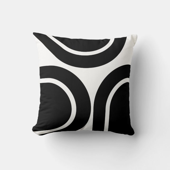 Weiße, moderne Ovalen Kissen (Vorderseite)