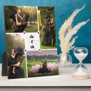 Weiße moderne Personalisierte Liebe Sie Collage Fo Fotoplatte