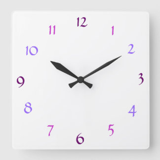 Weiße, moderne Wall-Uhr Quadratische Wanduhr