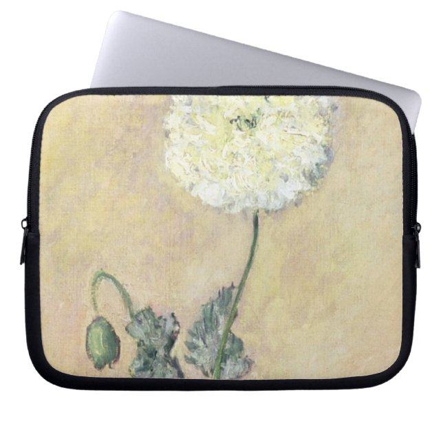 Weiße Mohnblume Claude Monets |, 1883 Laptopschutzhülle (Vorderseite)