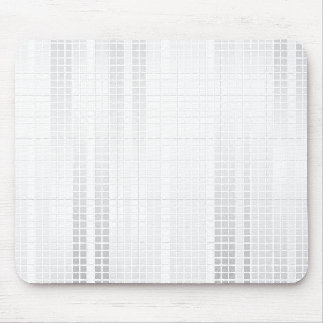 Weiße Mosaikfliesen Mousepad (Vorne)