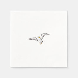 Weiße Möwe Vogel Serviette