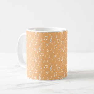 weiße Musik Kaffeetasse