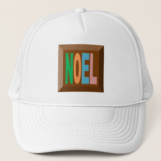 Weiße Mütze Trucker WEIHNACHTEN CHOCOLAT (Vorderseite)
