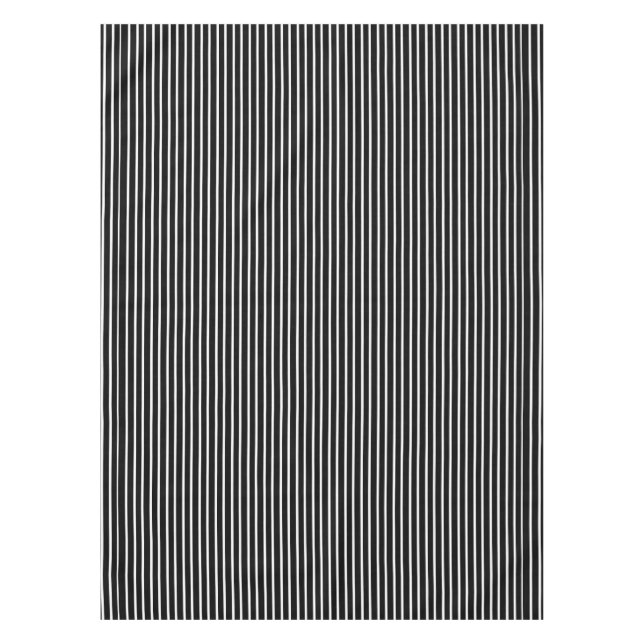 Weiße Nadelstreifen-Tischdecke Tischdecke (Vorderseite)