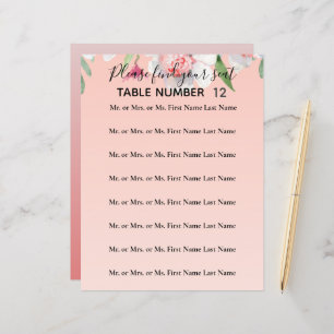 Weiße Narcissus auf rosa Hochzeitssitze Flyer