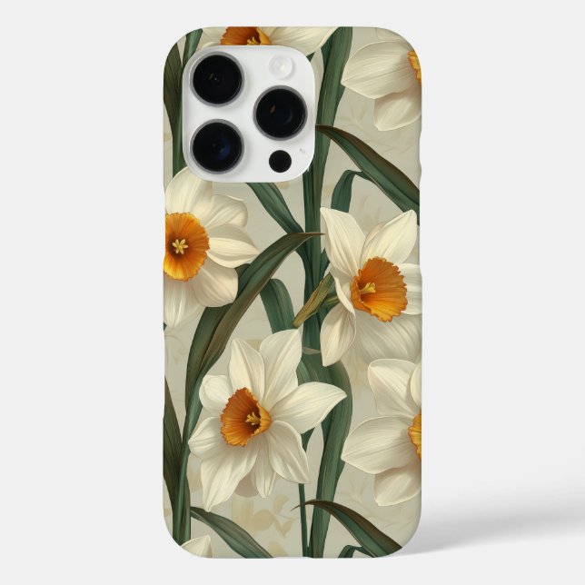 Weiße Narzisse Blumenfrühling Botanisch Case-Mate iPhone Hülle (Rückseite)